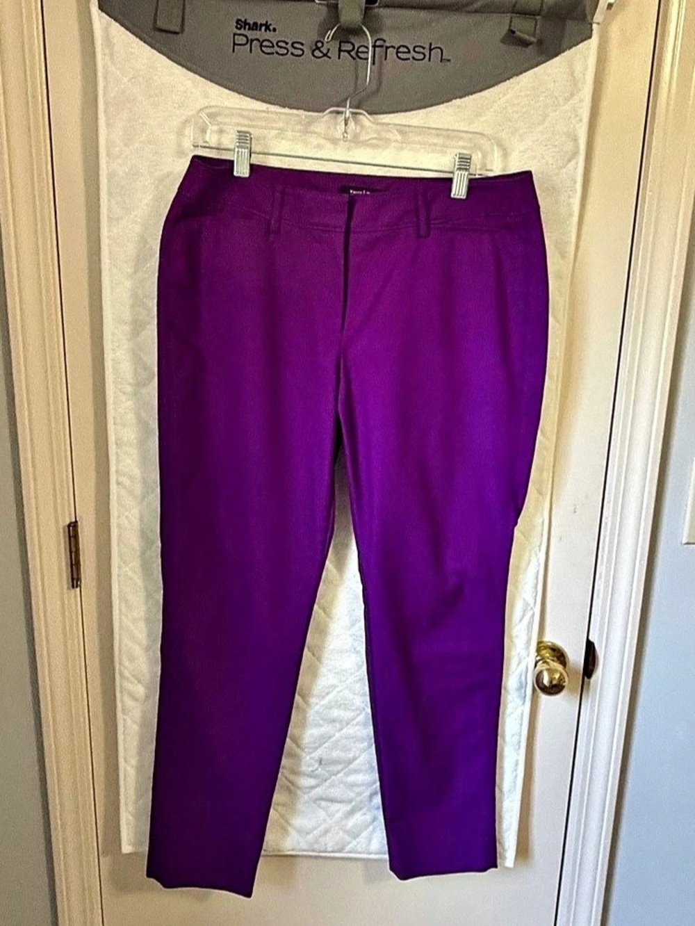 White House Black Market Perfect Form Slim Leg Pants Purple Pants 8R